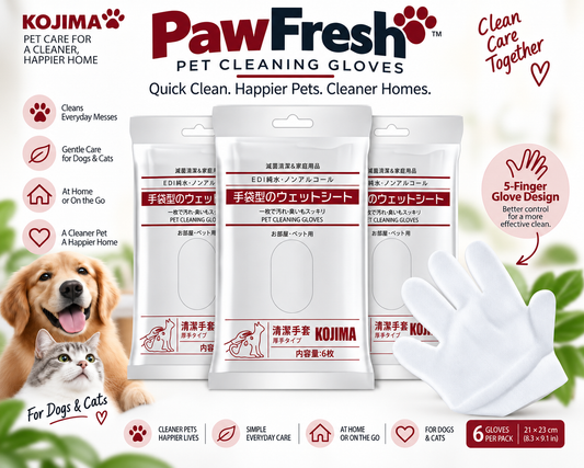 PawFresh™ Pet Cleaning Gloves — 3-Pack Starter Bundle